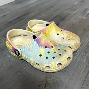 Kids crocs. Tye dye. Size 10